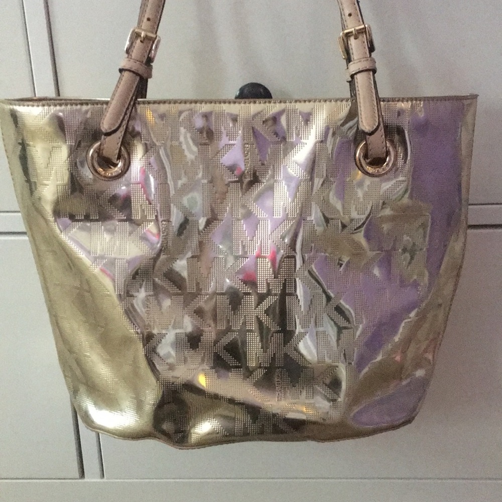 Michael Kors Gold metallic purse